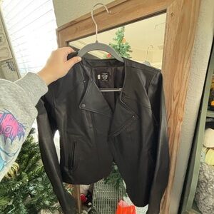 Volcom Women's Black Leather Jacket